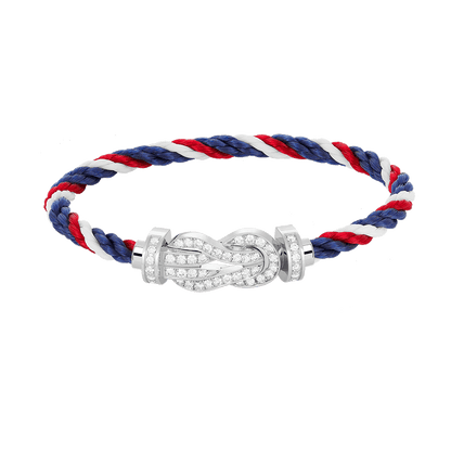 [Regal Jewels]CHANCE LARGE 8 FIGURE BUCKLE FULL DIAMOND BRACELET SILVER