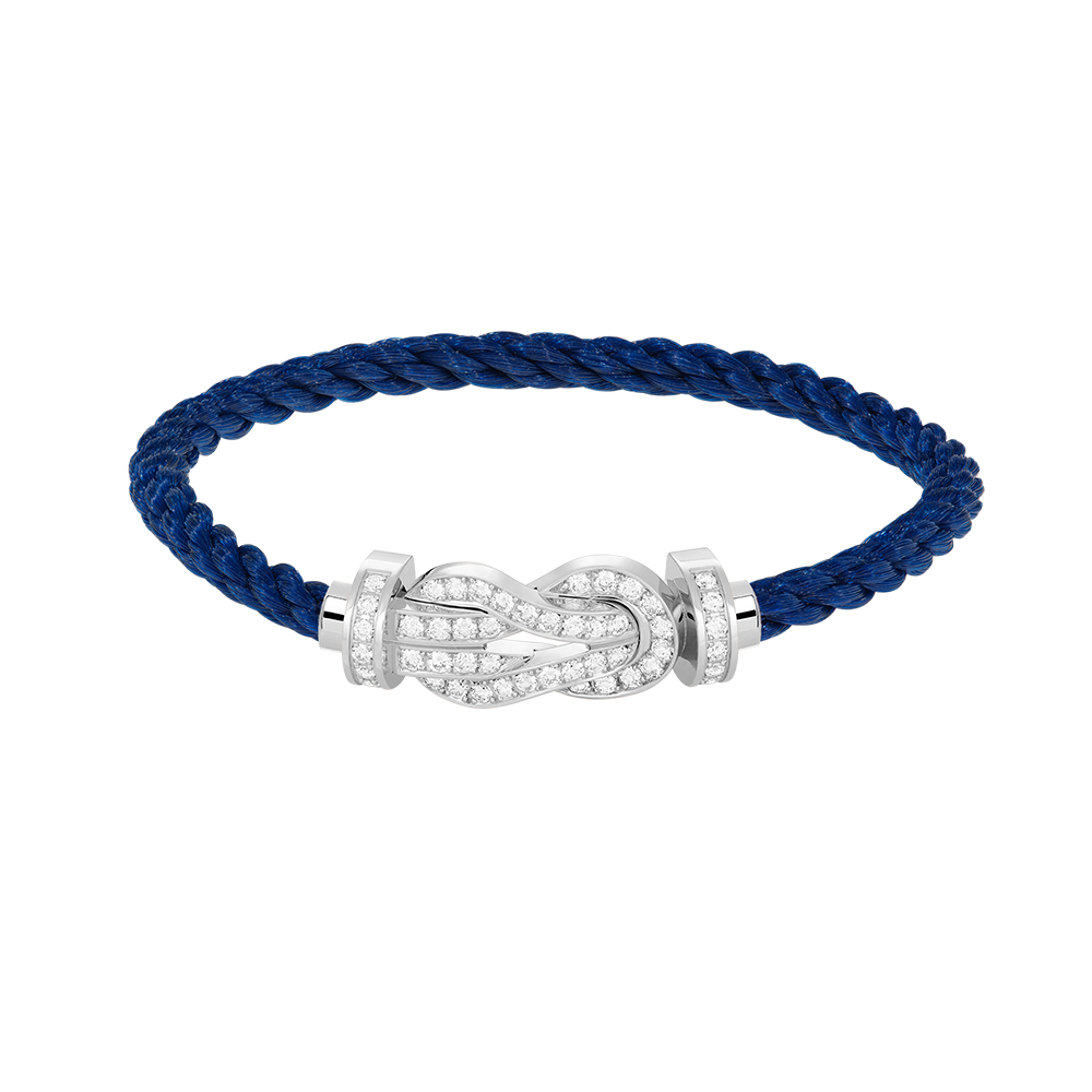 [Regal Jewels]CHANCE LARGE 8 FIGURE BUCKLE FULL DIAMOND BRACELET SILVER