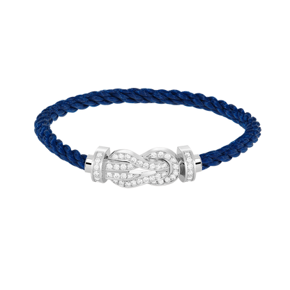 [Regal Jewels]CHANCE LARGE 8 FIGURE BUCKLE FULL DIAMOND BRACELET SILVER