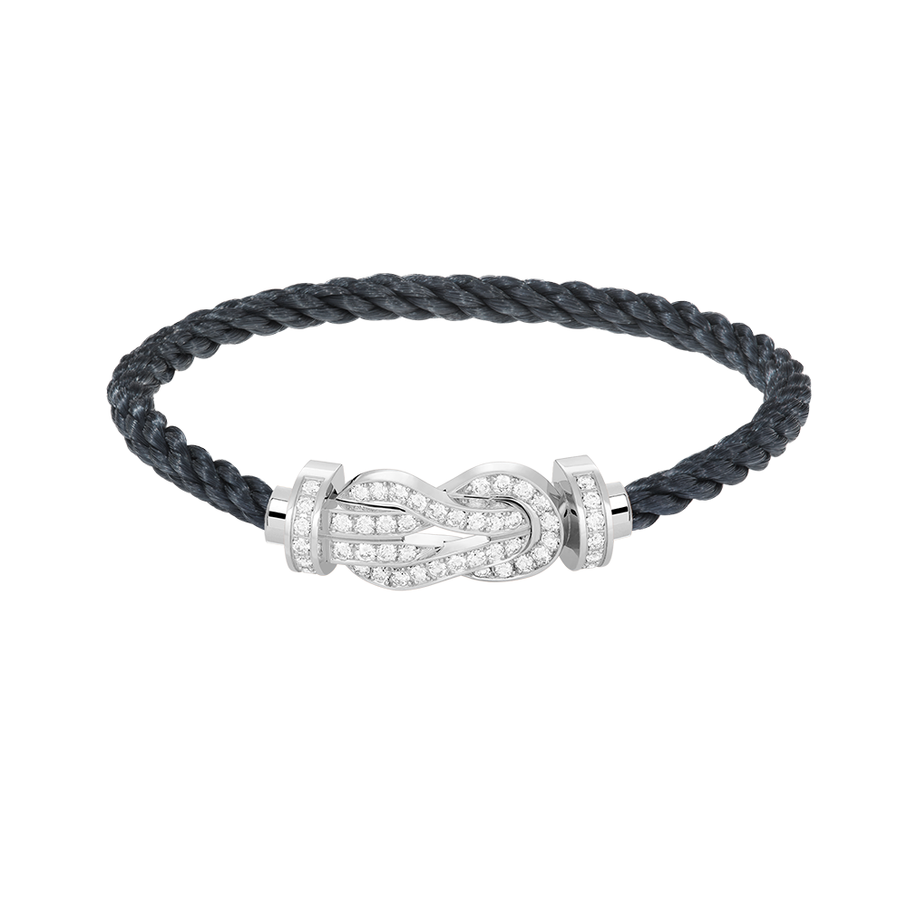[Regal Jewels]CHANCE LARGE 8 FIGURE BUCKLE FULL DIAMOND BRACELET SILVER