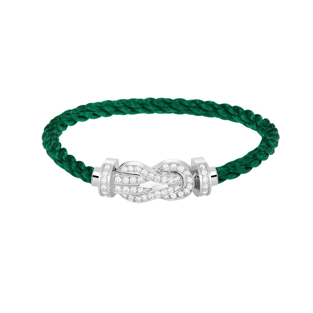 [Regal Jewels]CHANCE LARGE 8 FIGURE BUCKLE FULL DIAMOND BRACELET SILVER
