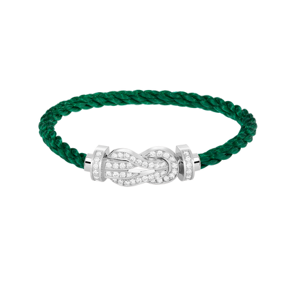 [Regal Jewels]CHANCE LARGE 8 FIGURE BUCKLE FULL DIAMOND BRACELET SILVER