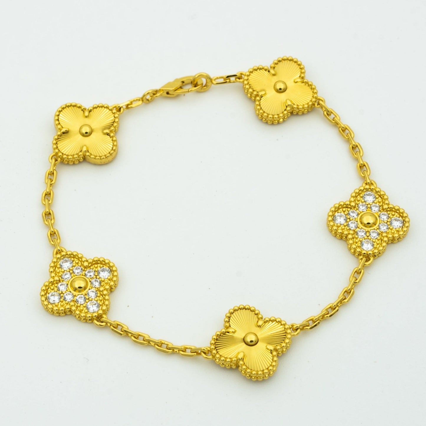 [Regal Jewels]CLOVER 5 MOTIF LASER BRACELET COLLECTION