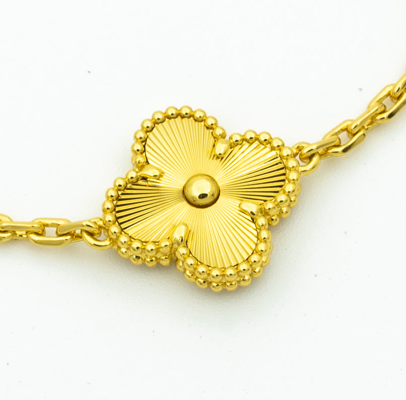 [Regal Jewels]CLOVER 5 MOTIF LASER BRACELET COLLECTION