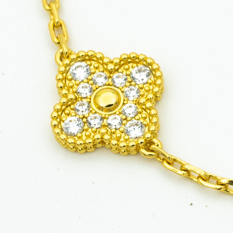 [Regal Jewels]CLOVER 5 MOTIF LASER BRACELET COLLECTION
