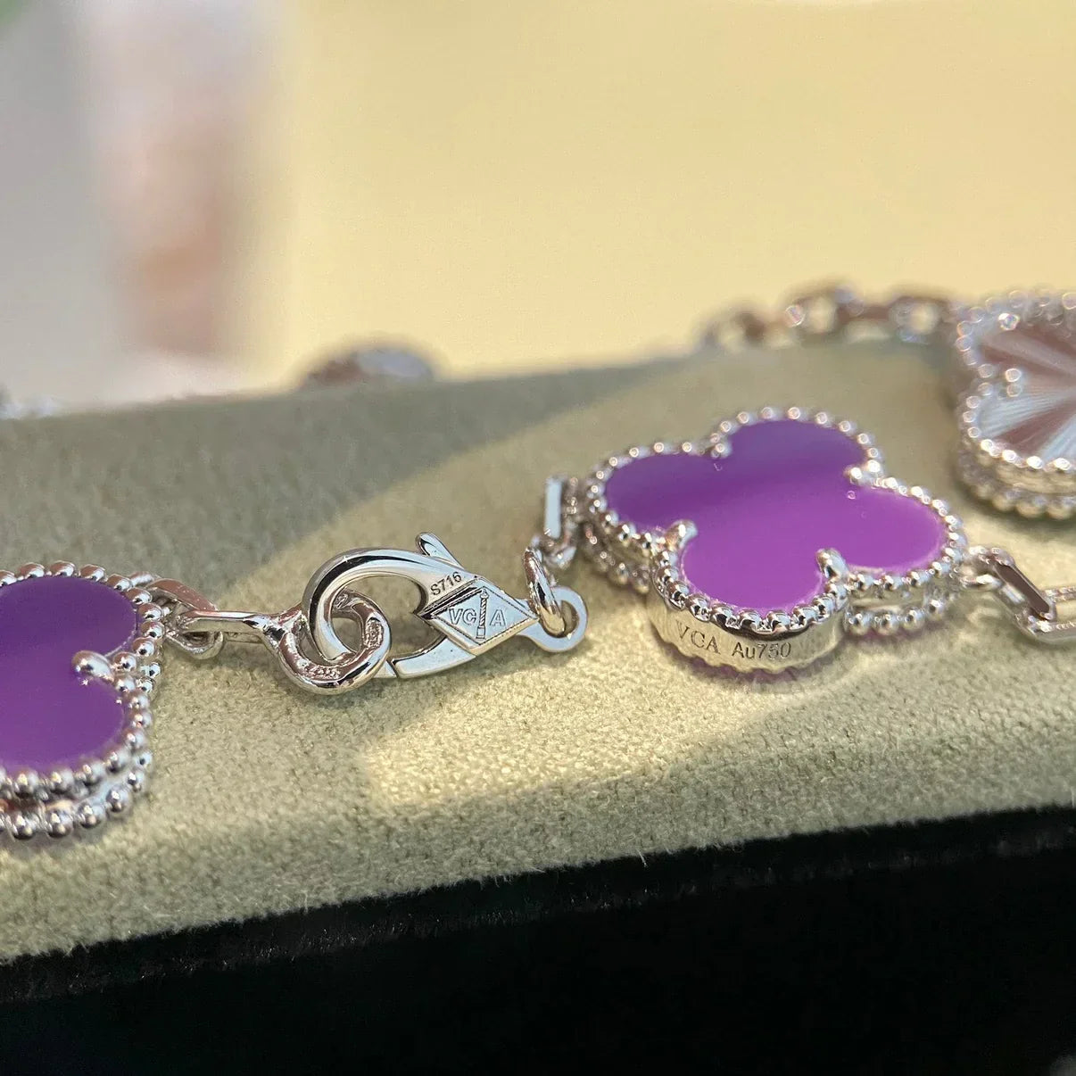 [Regal Jewels]CLOVER 5 MOTIF VIOLET BRACELET COLLECTION