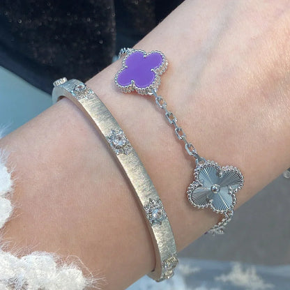 [Regal Jewels]CLOVER 5 MOTIF VIOLET BRACELET COLLECTION