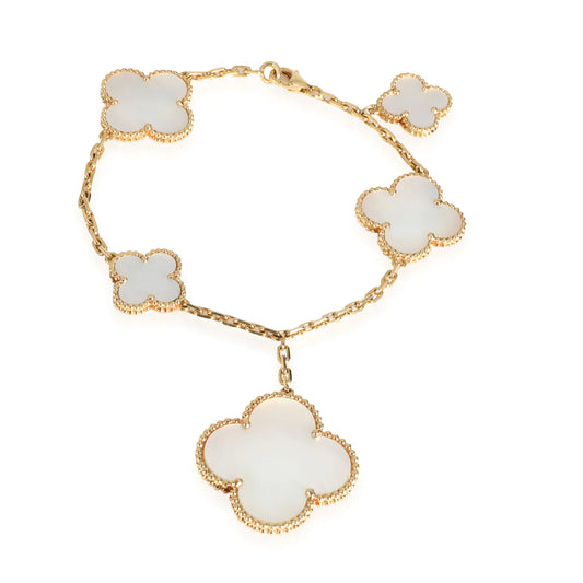 [Regal Jewels]MAGIC CLOVER MOP GOLD BRACELET 5 MOTIFS