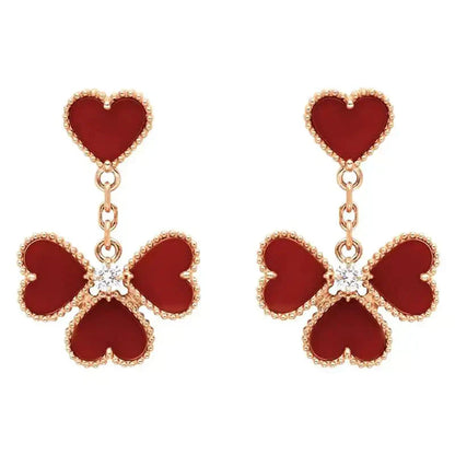 [Regal Jewels]SWEET CLOVER CARNELIAN EARRINGS