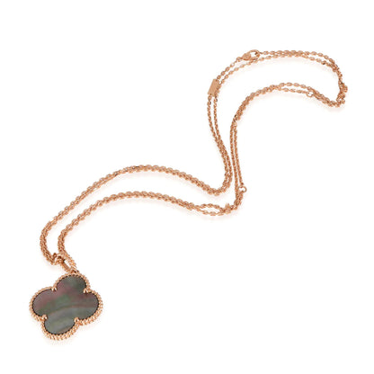 [Regal Jewels]CLOVER 25MM GOLD DARK MOP BIG CLOVER NECKLACE