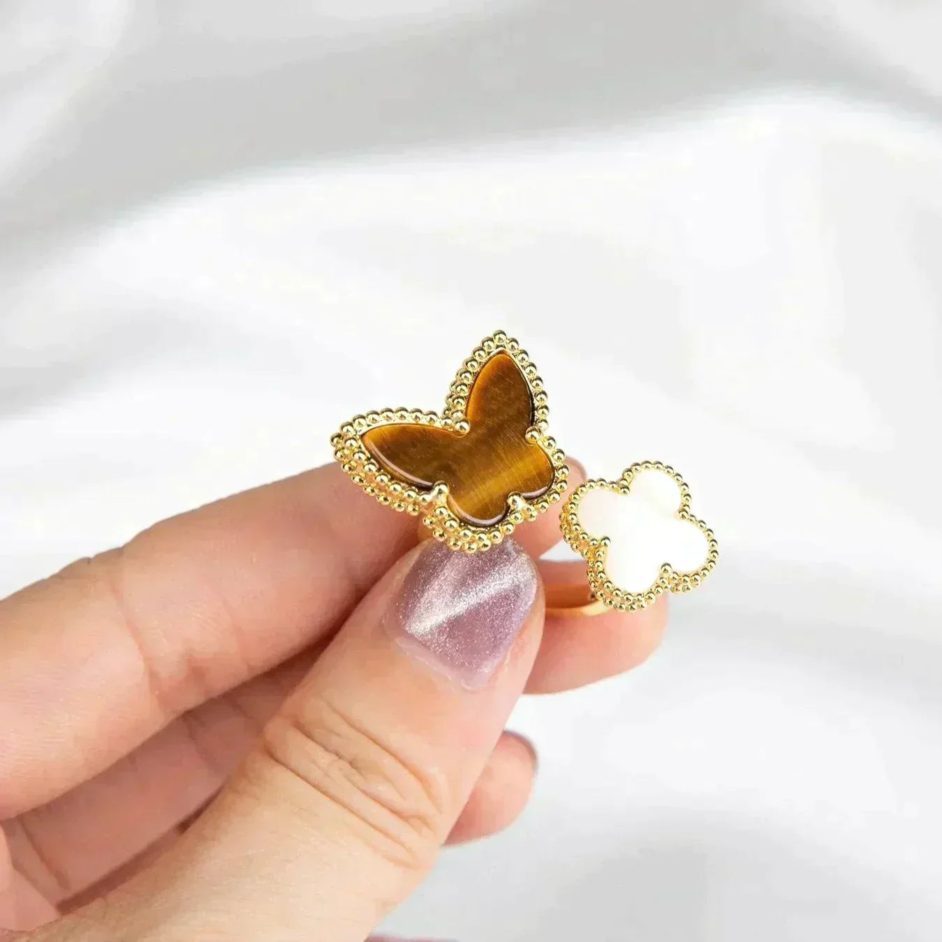 [Regal Jewels]LUCKY BETWEEN THE FINGER RING