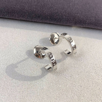 [Regal Jewels]LOVE EARRINGS 2.65MM SILVER