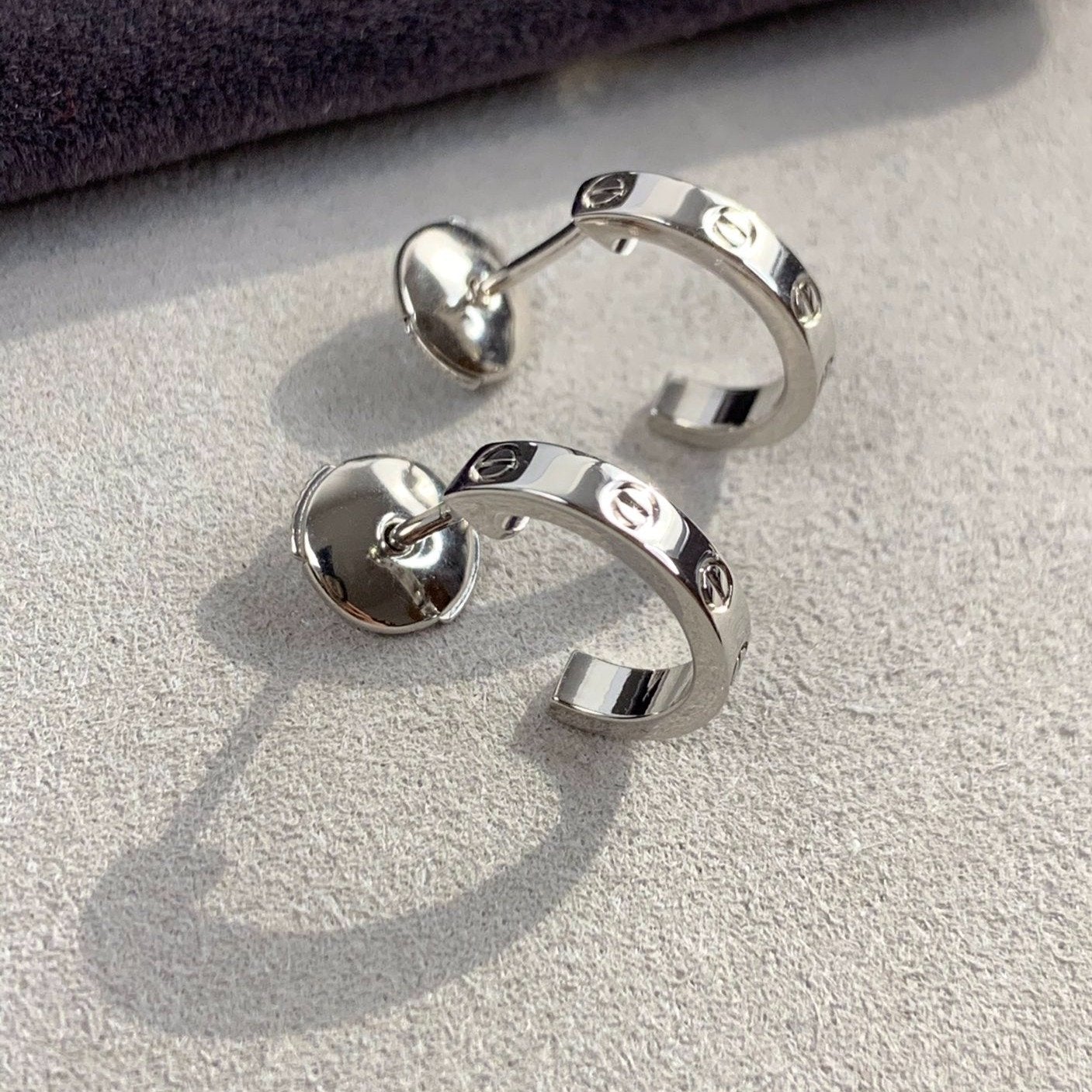[Regal Jewels]LOVE EARRINGS 2.65MM SILVER