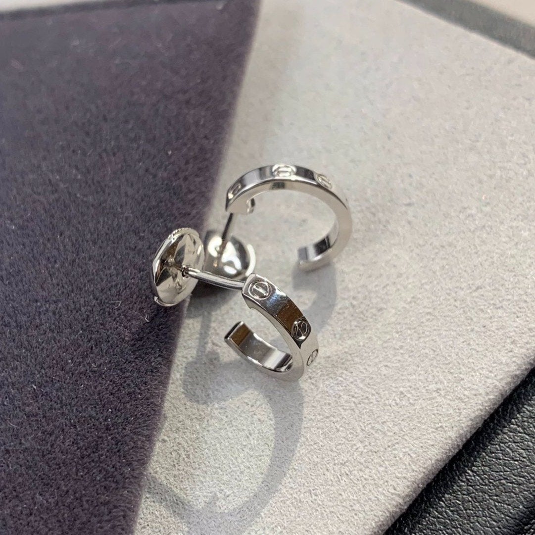 [Regal Jewels]LOVE EARRINGS 2.65MM SILVER
