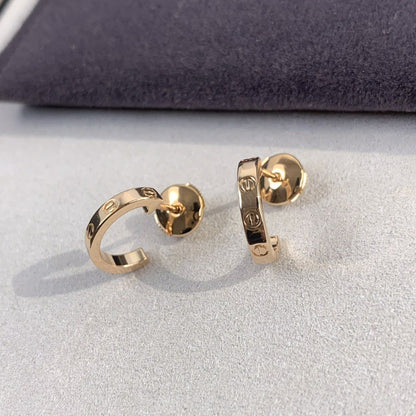 [Regal Jewels]LOVE EARRINGS 2.65MM PINK GOLD