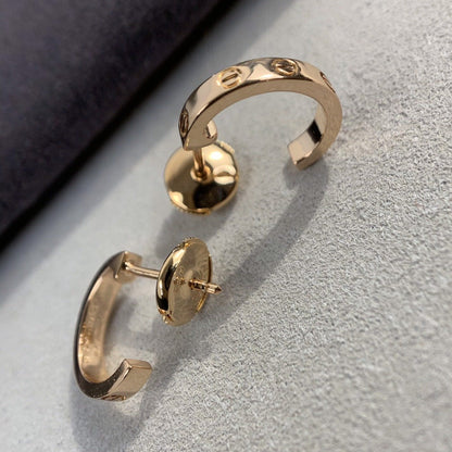 [Regal Jewels]LOVE EARRINGS 2.65MM PINK GOLD