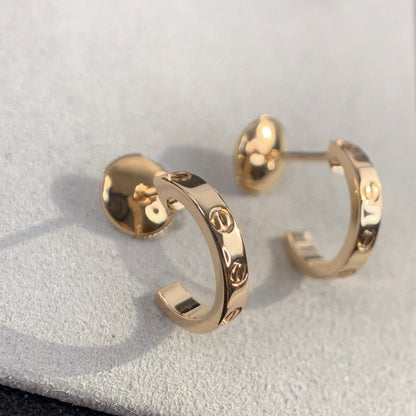 [Regal Jewels]LOVE EARRINGS 2.65MM PINK GOLD