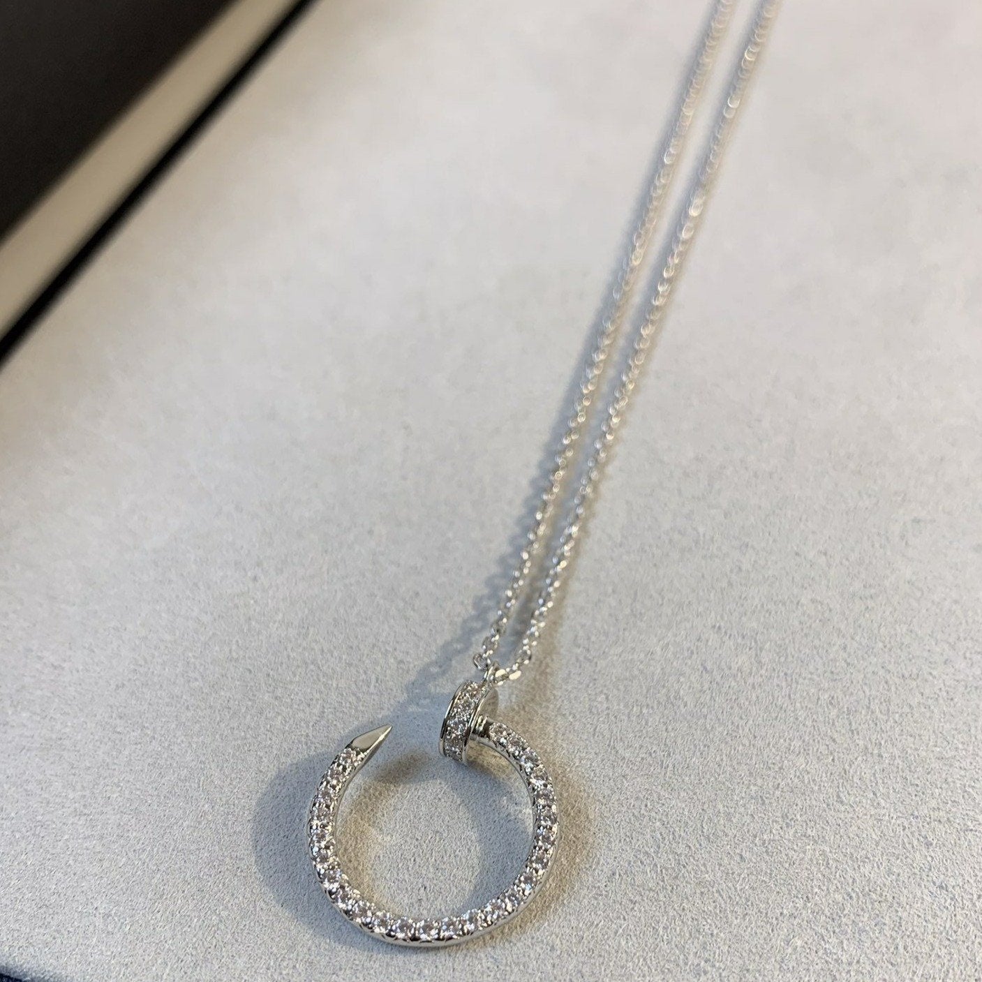[Regal Jewels]JUSTE NECKLACE SILVER DIAMONDS