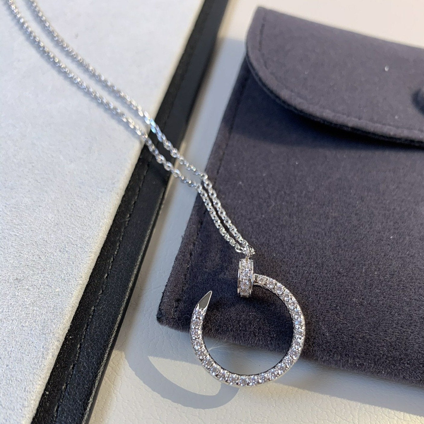 [Regal Jewels]JUSTE NECKLACE SILVER DIAMONDS