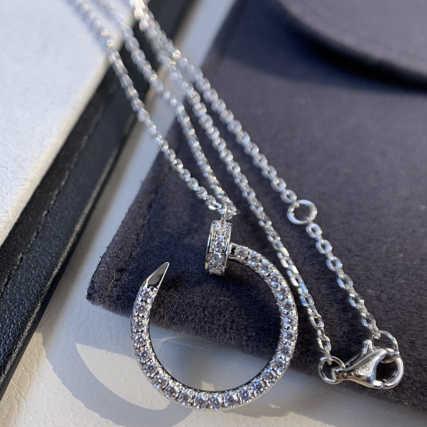 [Regal Jewels]JUSTE NECKLACE SILVER DIAMONDS