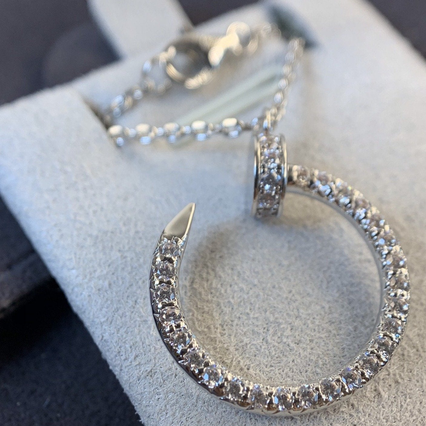 [Regal Jewels]JUSTE NECKLACE SILVER DIAMONDS