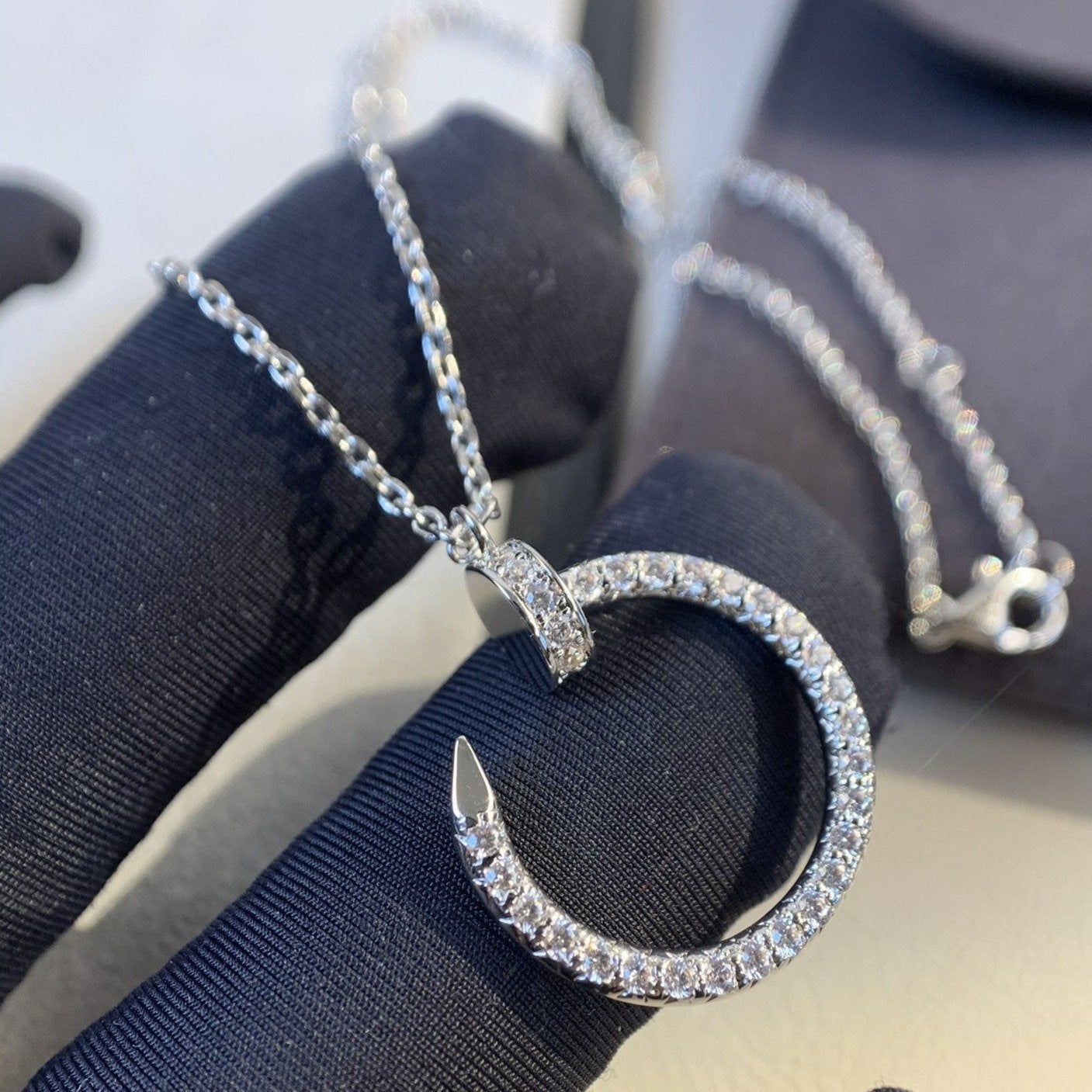 [Regal Jewels]JUSTE NECKLACE SILVER DIAMONDS