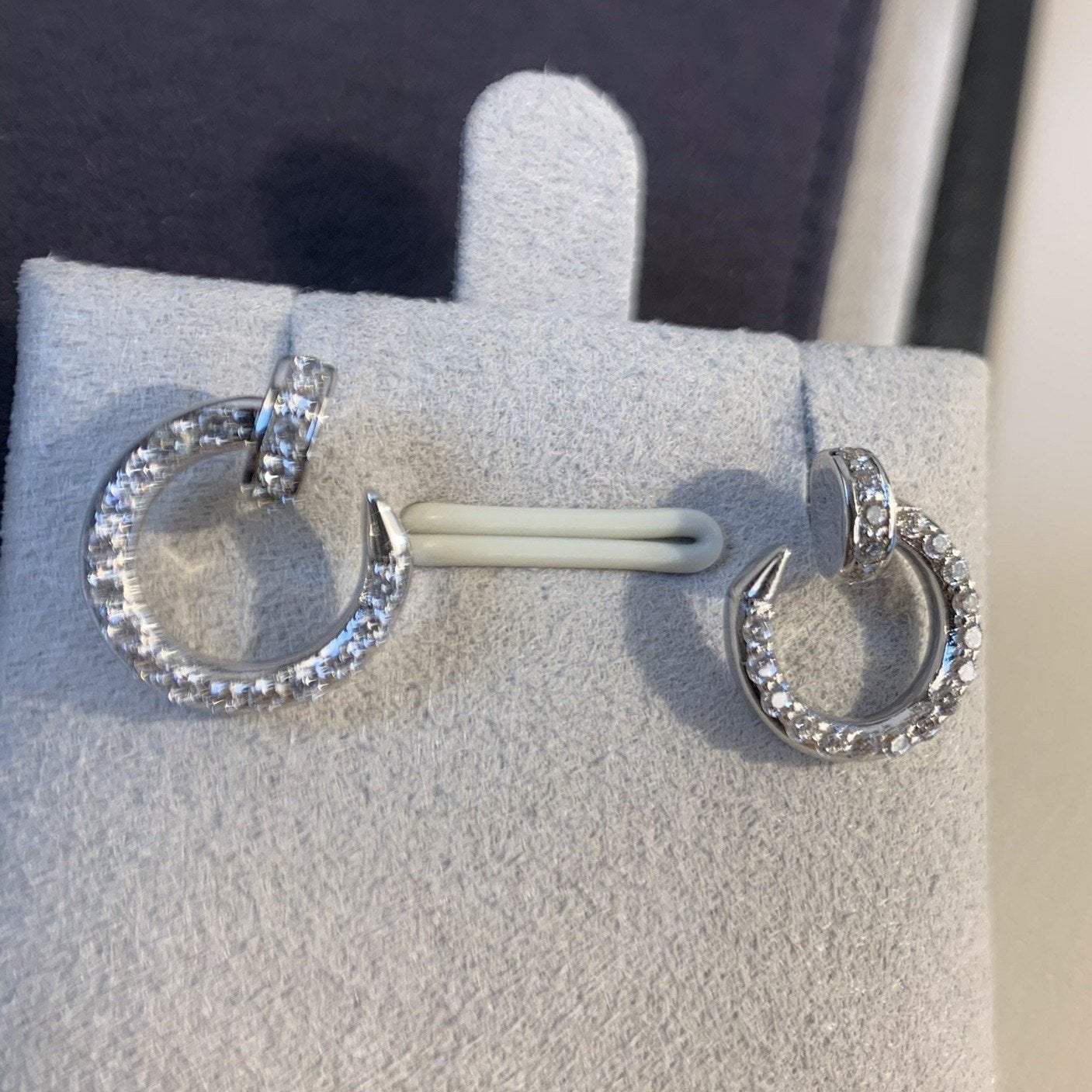 [Regal Jewels]JUSTE EARRINGS SILVER DIAMONDS