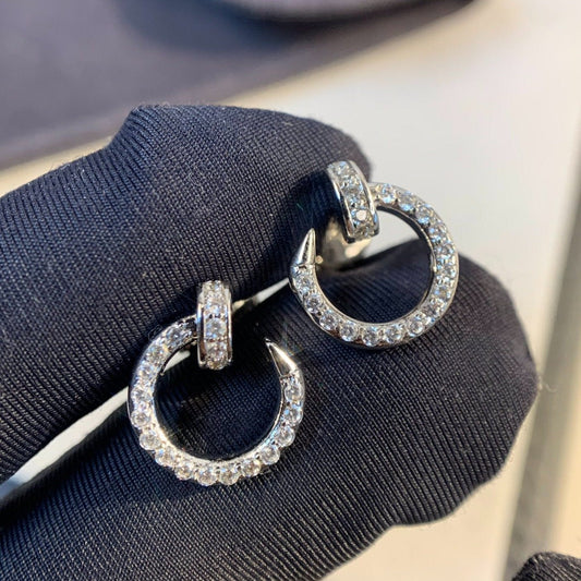 [Regal Jewels]JUSTE EARRINGS SILVER DIAMONDS