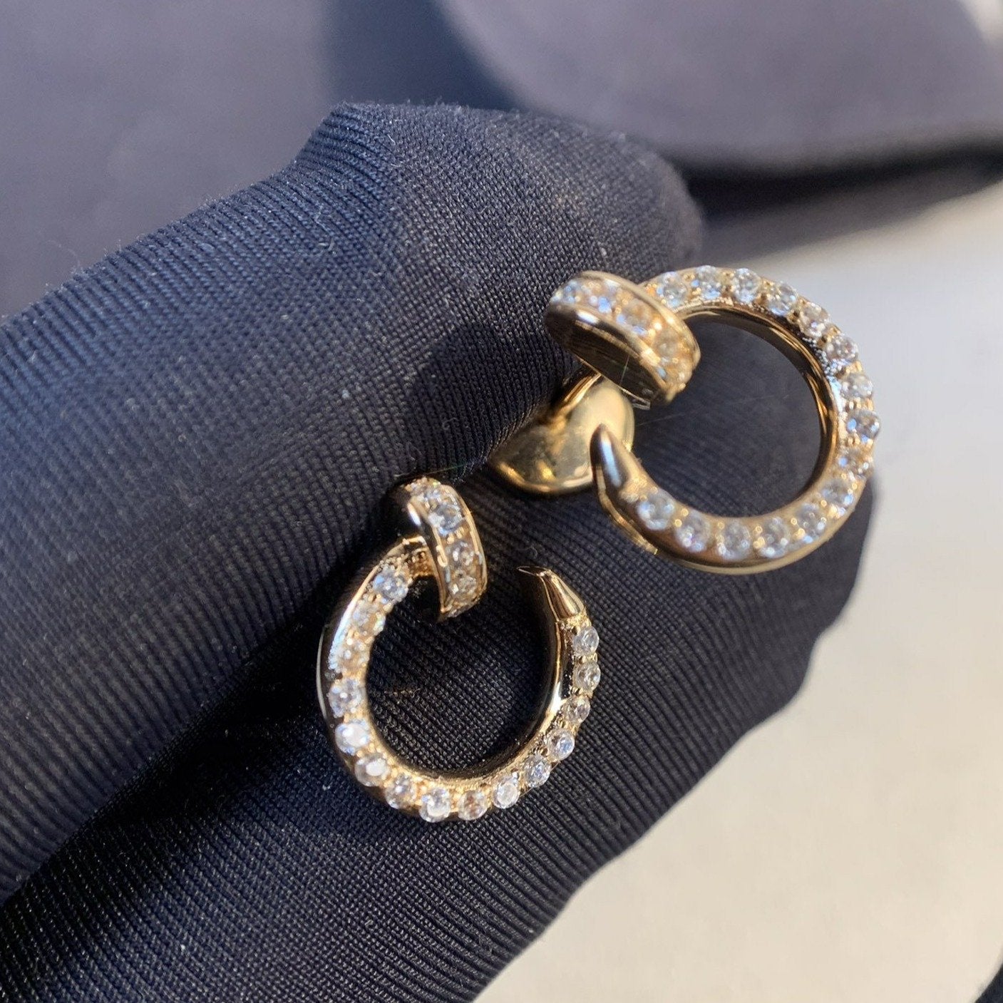 [Regal Jewels]JUSTE EARRINGS GOLD DIAMONDS