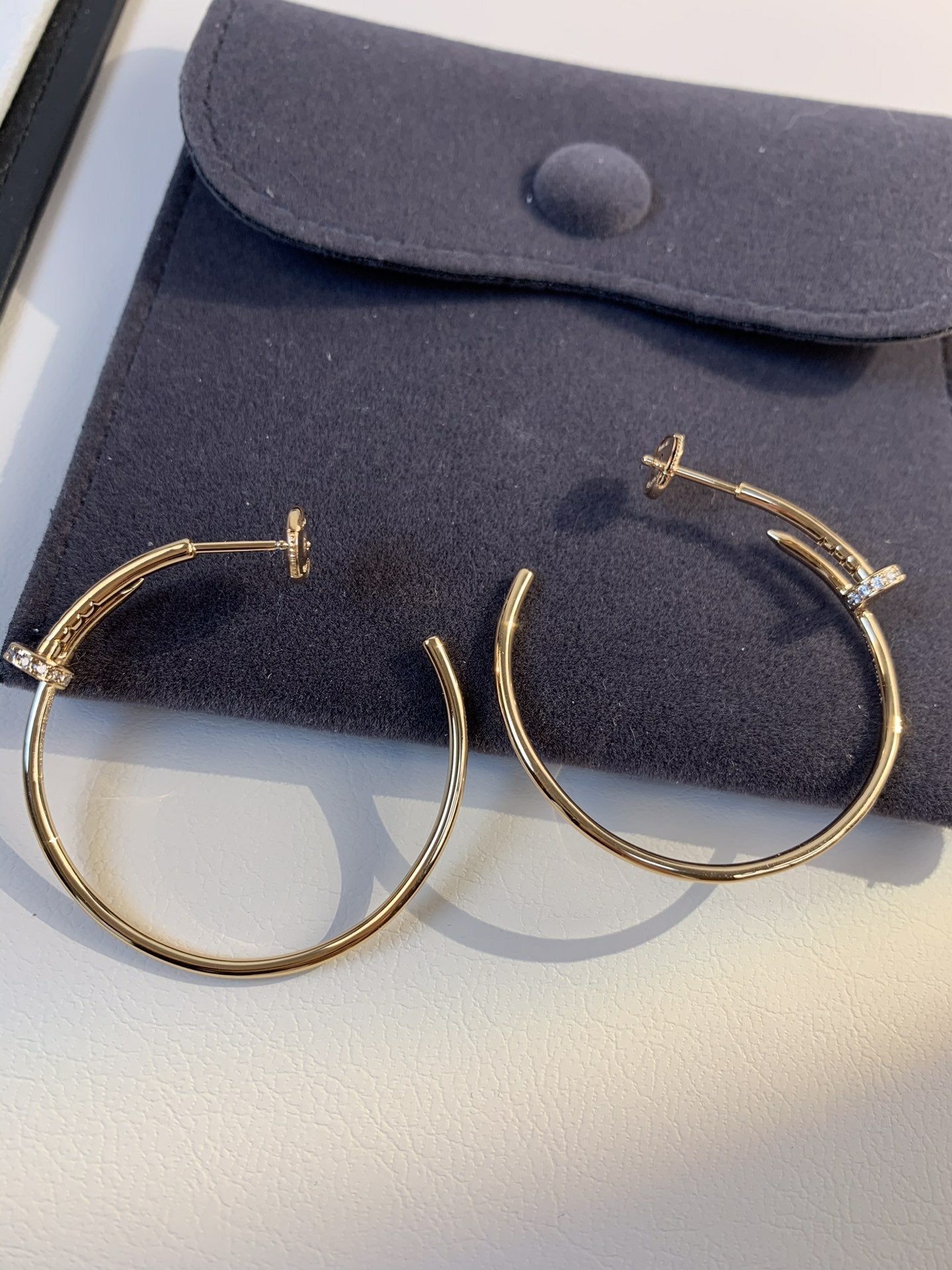 [Regal Jewels]JUSTE EARRINGS GOLD DIAMONDS 1.8MM