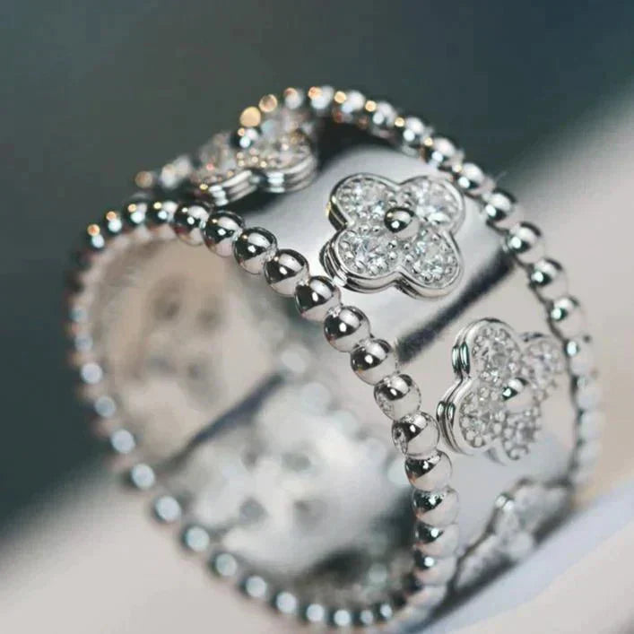 [Regal Jewels]CLOVER KALEIDOSCOPE RING 10MM