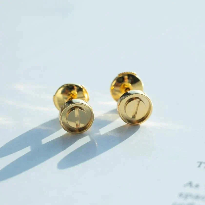 [Regal Jewels]LOVE EARRINGS GOLD 10MM