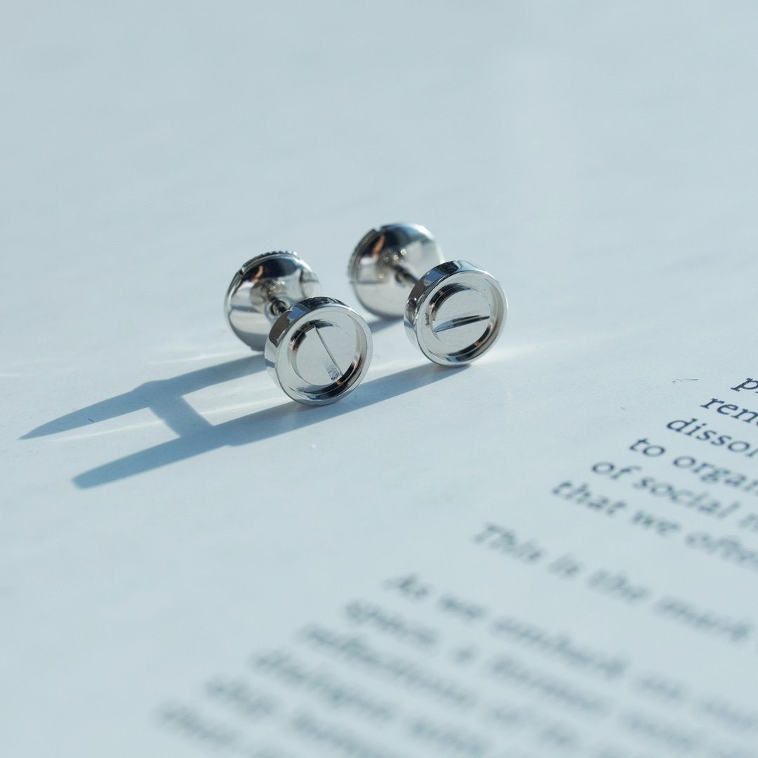 [Regal Jewels]LOVE EARRINGS SILVER 10MM