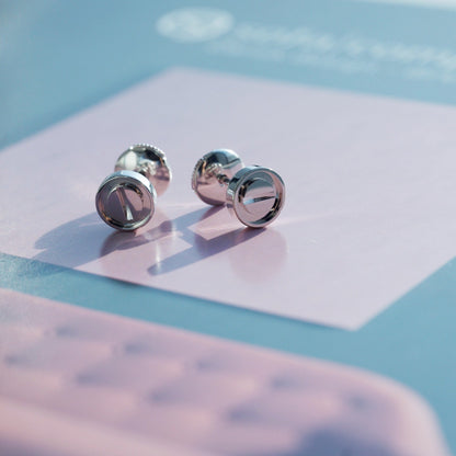 [Regal Jewels]LOVE EARRINGS SILVER 10MM