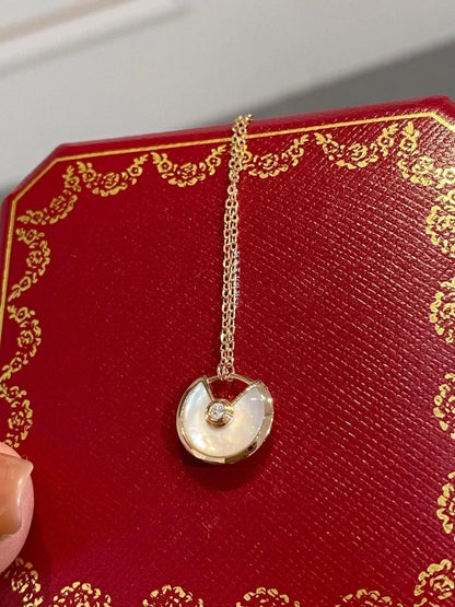[Regal Jewels]AMULETTE ROSE GOLD MOP NECKLACE