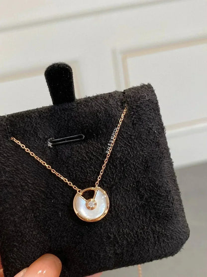 [Regal Jewels]AMULETTE ROSE GOLD MOP NECKLACE