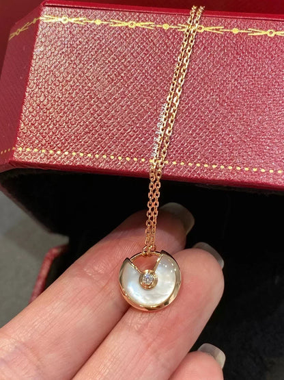 [Regal Jewels]AMULETTE ROSE GOLD MOP NECKLACE