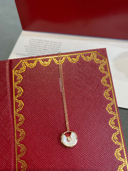 [Regal Jewels]AMULETTE ROSE GOLD MOP NECKLACE