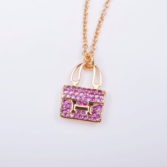 [Regal Jewels]CONSTANCE PEDANT PURPLE DIAMOND NECKLACE