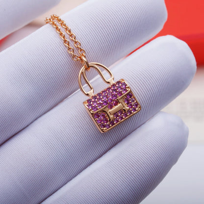 [Regal Jewels]CONSTANCE PEDANT PURPLE DIAMOND NECKLACE