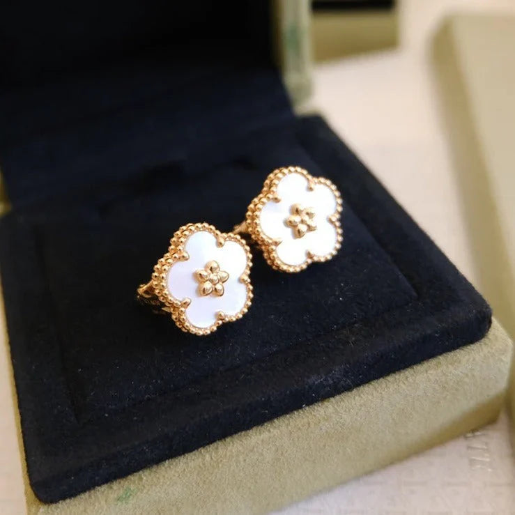 [Regal Jewels]LUCKY WHITE MOP EARRINGS