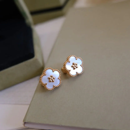 [Regal Jewels]LUCKY WHITE MOP EARRINGS