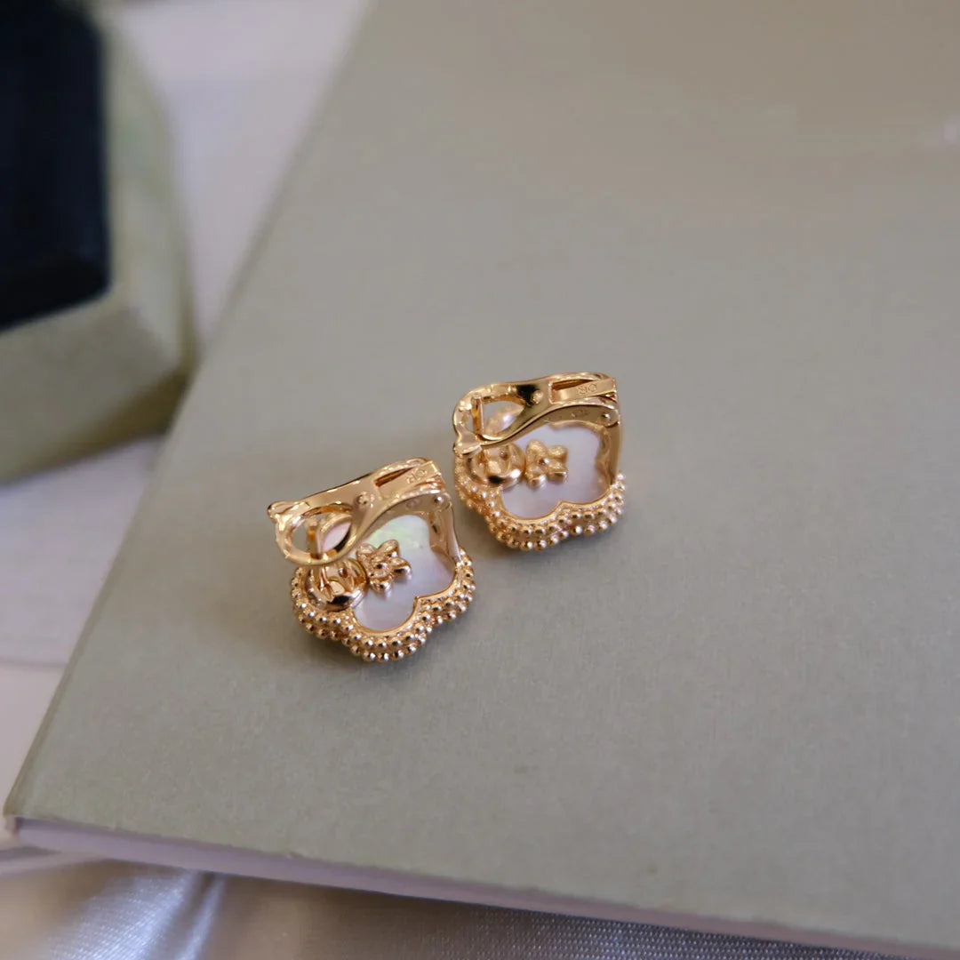 [Regal Jewels]LUCKY WHITE MOP EARRINGS