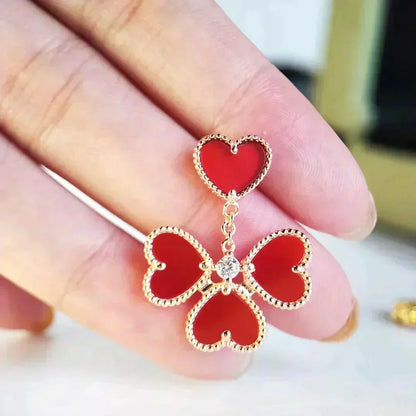 [Regal Jewels]SWEET CLOVER CARNELIAN EARRINGS