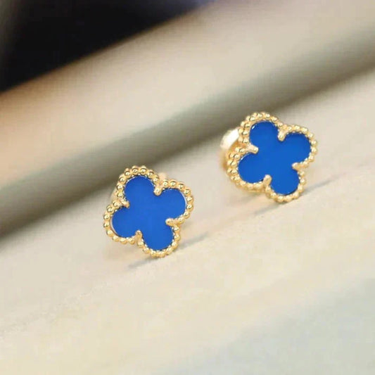 [Regal Jewels]CLOVER MINI 9.5MM TURQUOISE EARRINGS