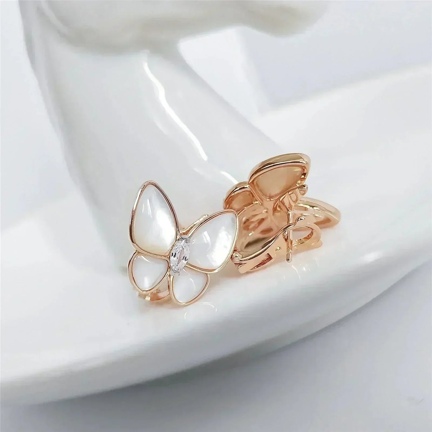 [Regal Jewels]BUTTERFLY MOP DIAMOND EARRINGS