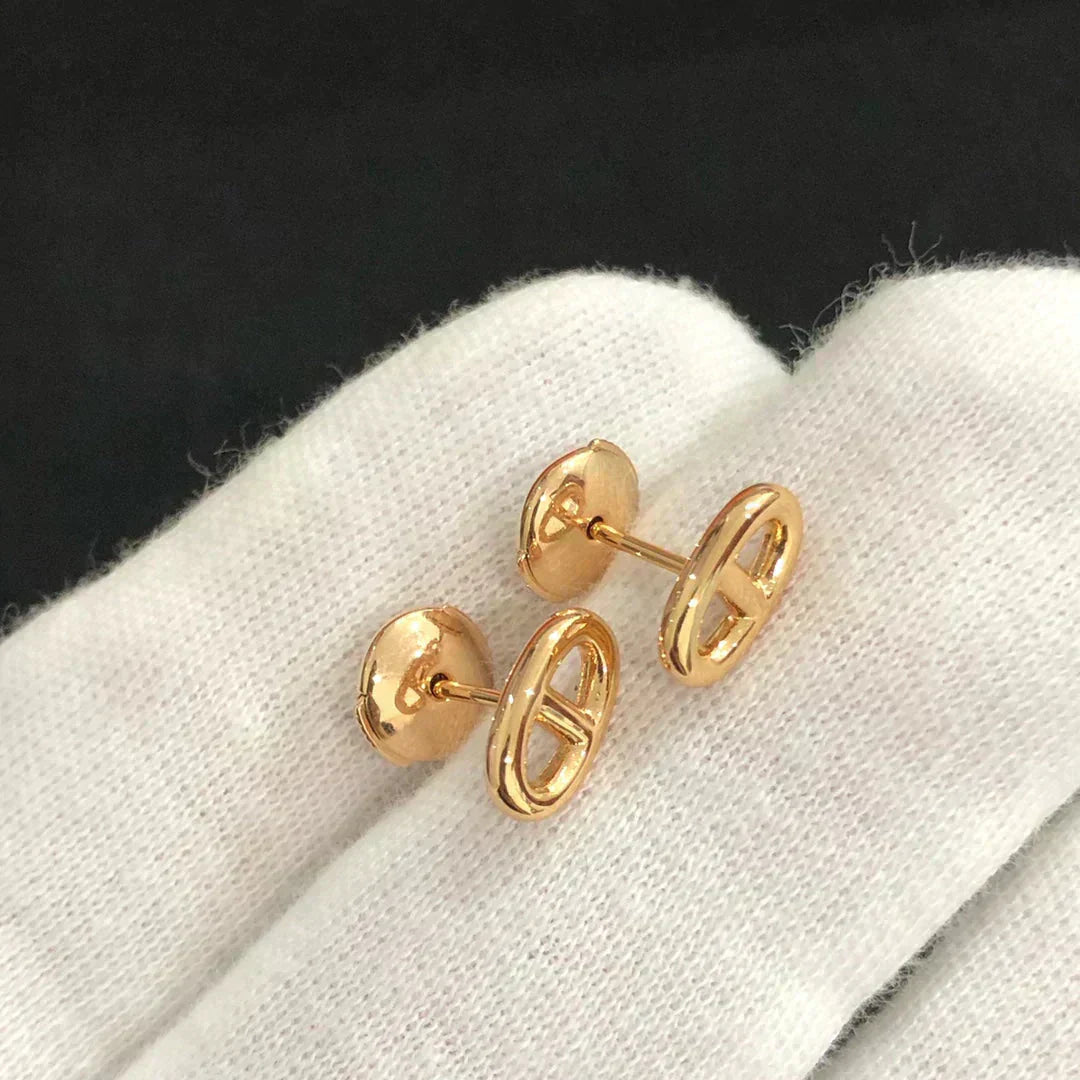 [Regal Jewels]CHAINE SMALL EARRINGS GOLD AND SILVER