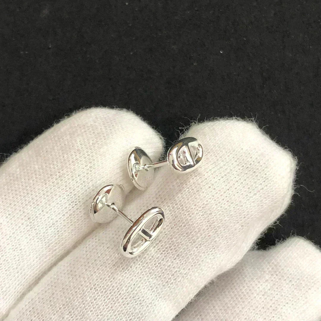 [Regal Jewels]CHAINE SMALL EARRINGS GOLD AND SILVER