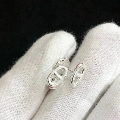 [Regal Jewels]CHAINE SMALL EARRINGS GOLD AND SILVER