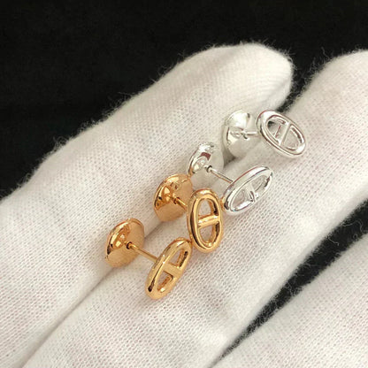 [Regal Jewels]CHAINE SMALL EARRINGS GOLD AND SILVER